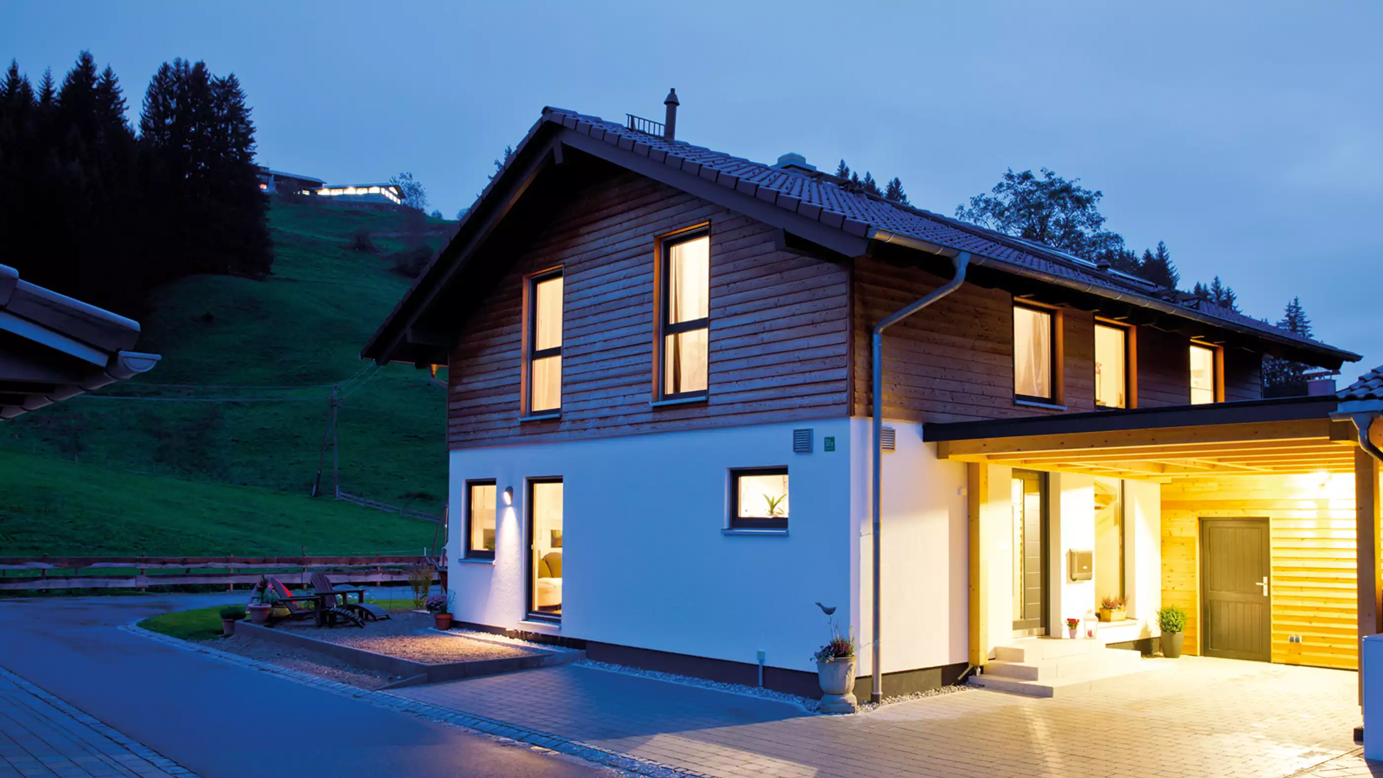 Landhaus-Modell Kundenhaus Medley des Fertighausherstellers FingerHaus.