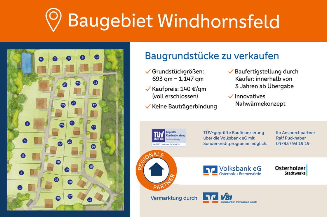 Bauschild Volksbank