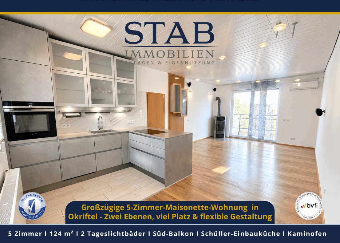 Großzügige 5-Zimmer-Maisonette-Wohnung in Okriftel - Zwei Ebenen, viel Platz & flexible Gestaltung