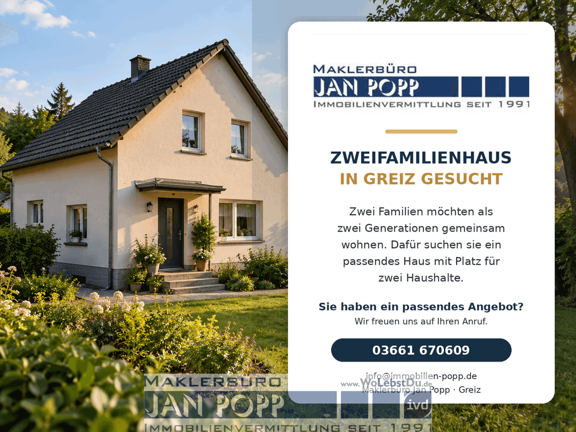 Zweifamilienhaus gesucht!