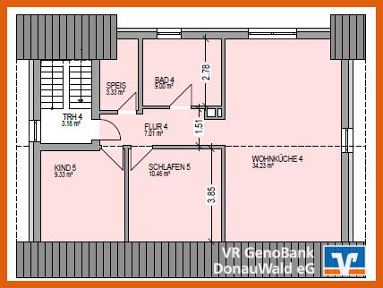 Grundriss Wohnung DG