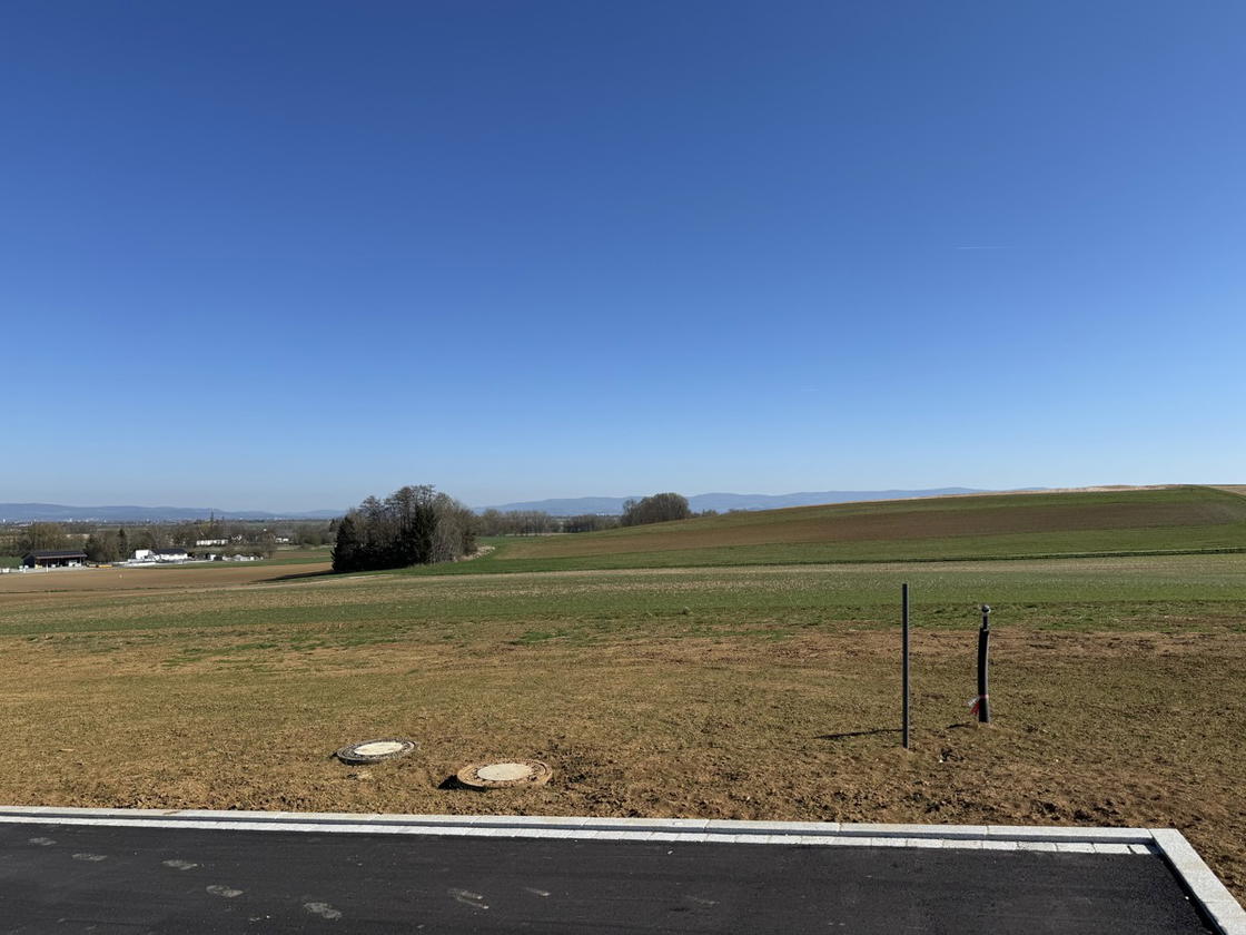 Blick in die Grundstücke