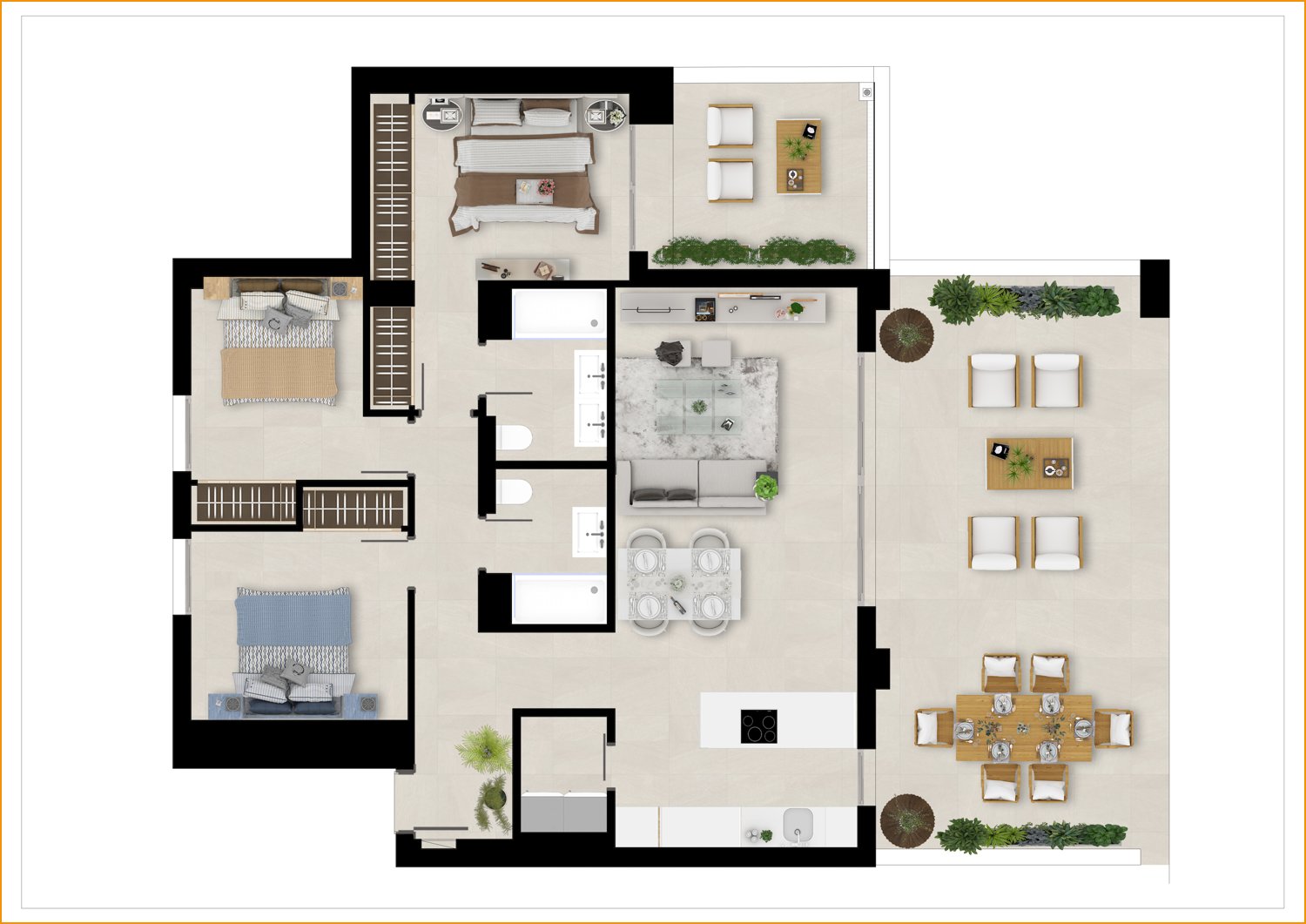 Plan2_Marbella_Lake_apartments_3D BAJA