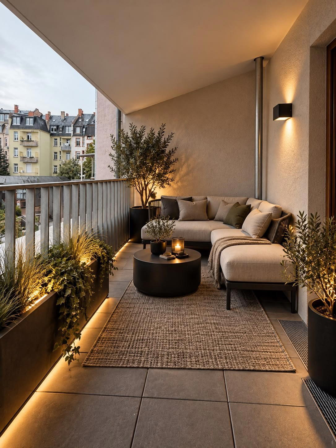 Balkon (Einrichtungsbeispiel, virtuell möbliert)