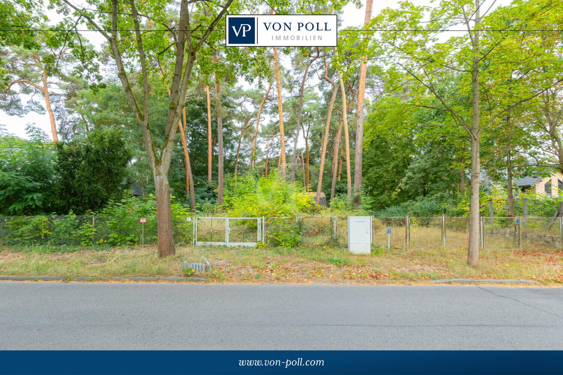 Blick von der Straße auf das Grundstück