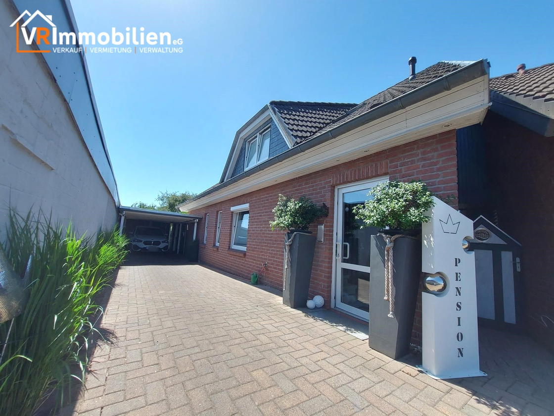 Vorderansicht der Pension
