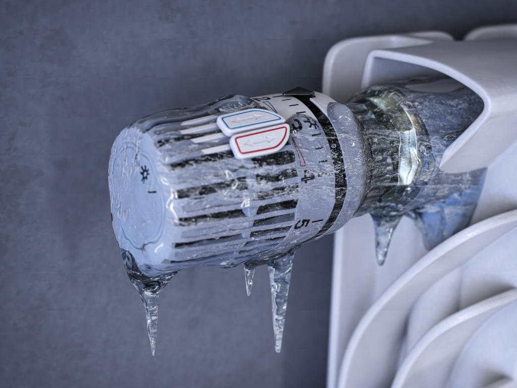 Gefrorenes Heizthermostat