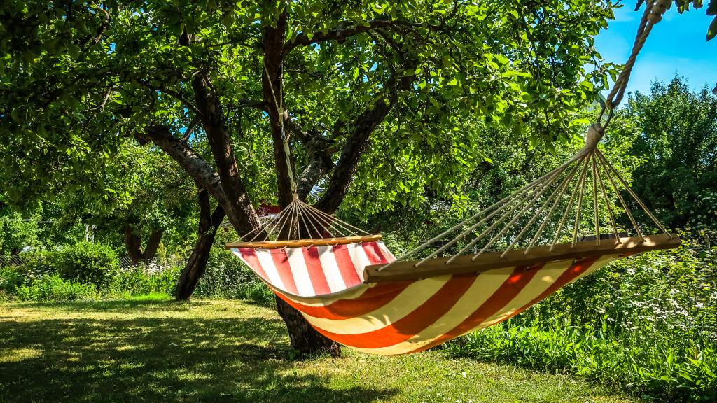 Hängematte im Garten aufhängen