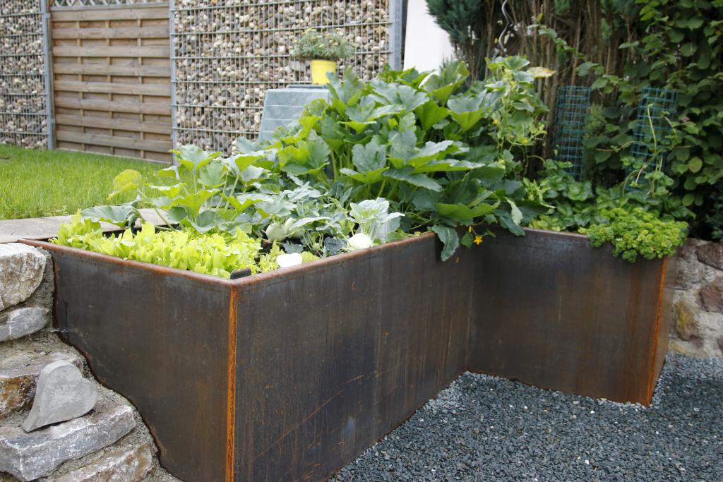 Hochbeet aus Cortenstahl