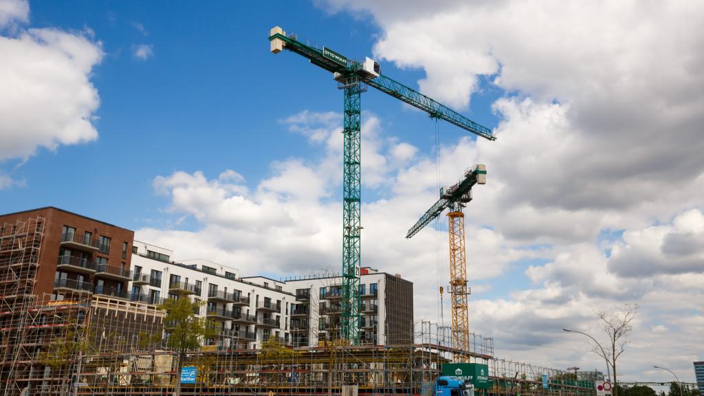 Neubau von Eigentumswohnungen in der Hamburger HafenCity.