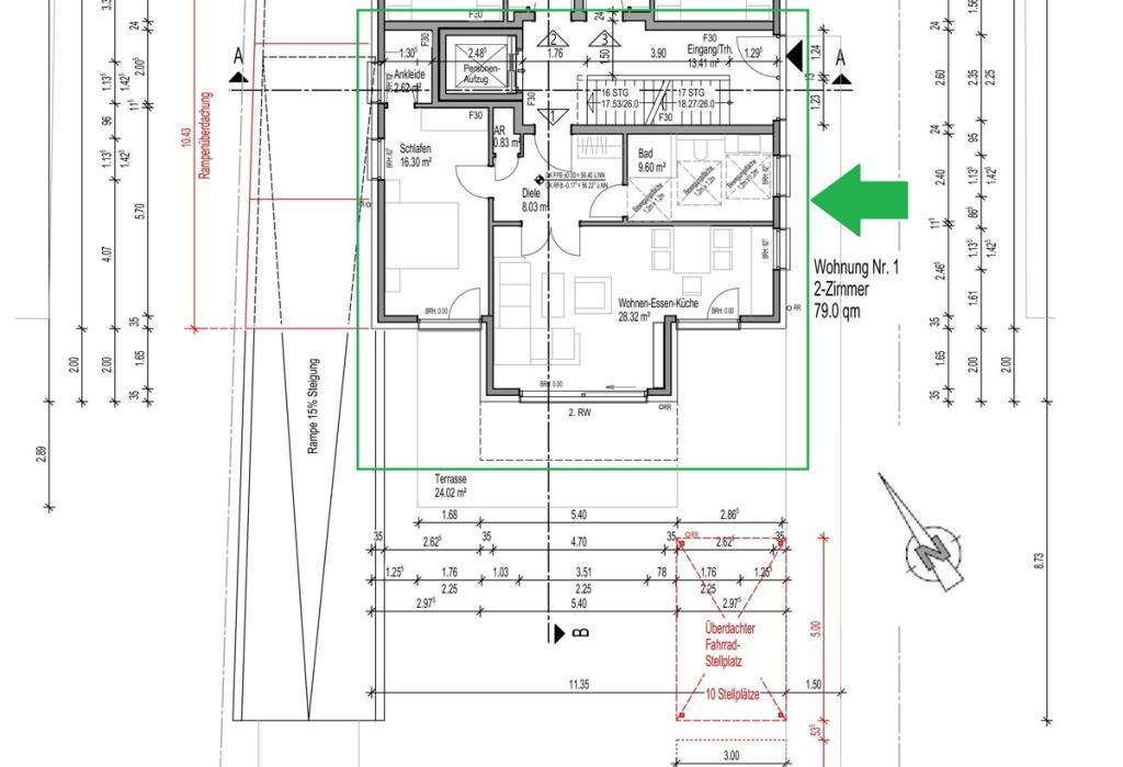 Grundriss WE 1