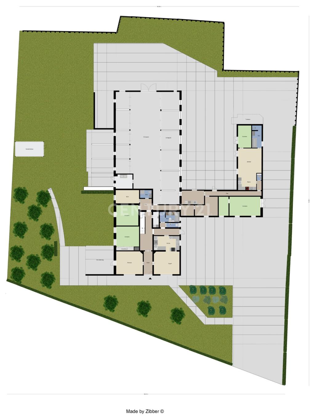 Erdgeschoss und Garten