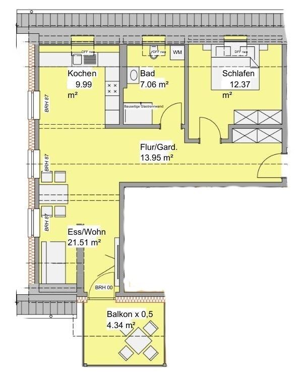 Exklusiver Erstbezug Neubau: Vollständig barrierefreie 2-Zimmer-Wohnung mit Balkon und Stellplatz - Foto 3