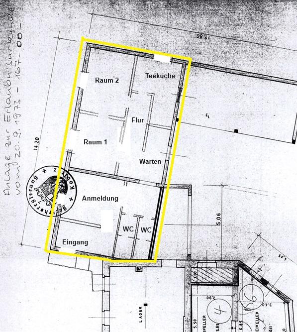 Raumaufteilung Büro
