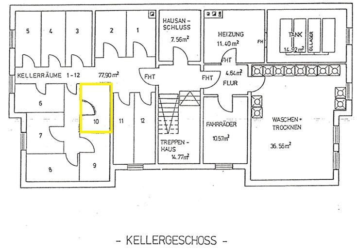 Aufteilung Keller