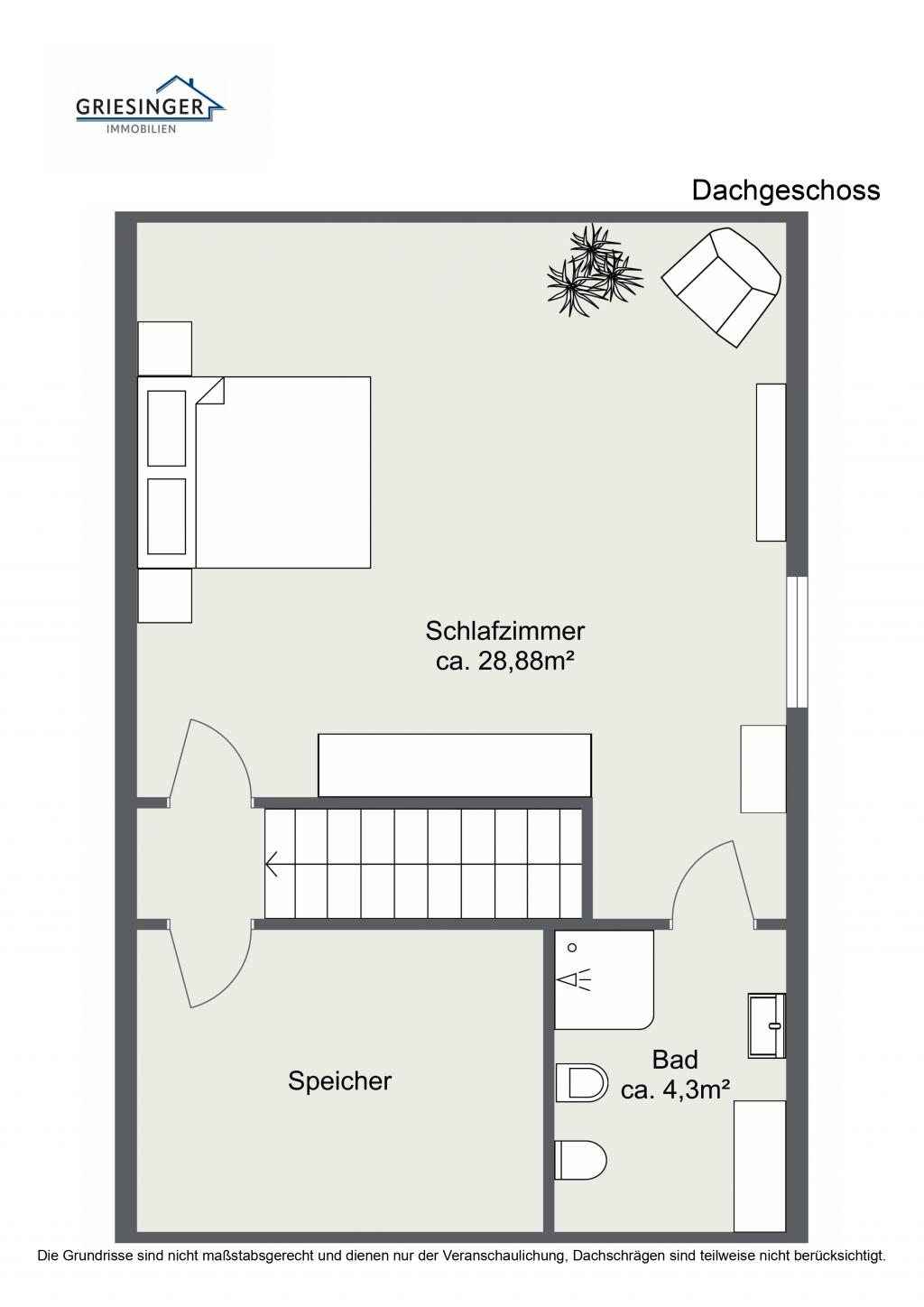 Dachgeschoss - 2D Grundriss
