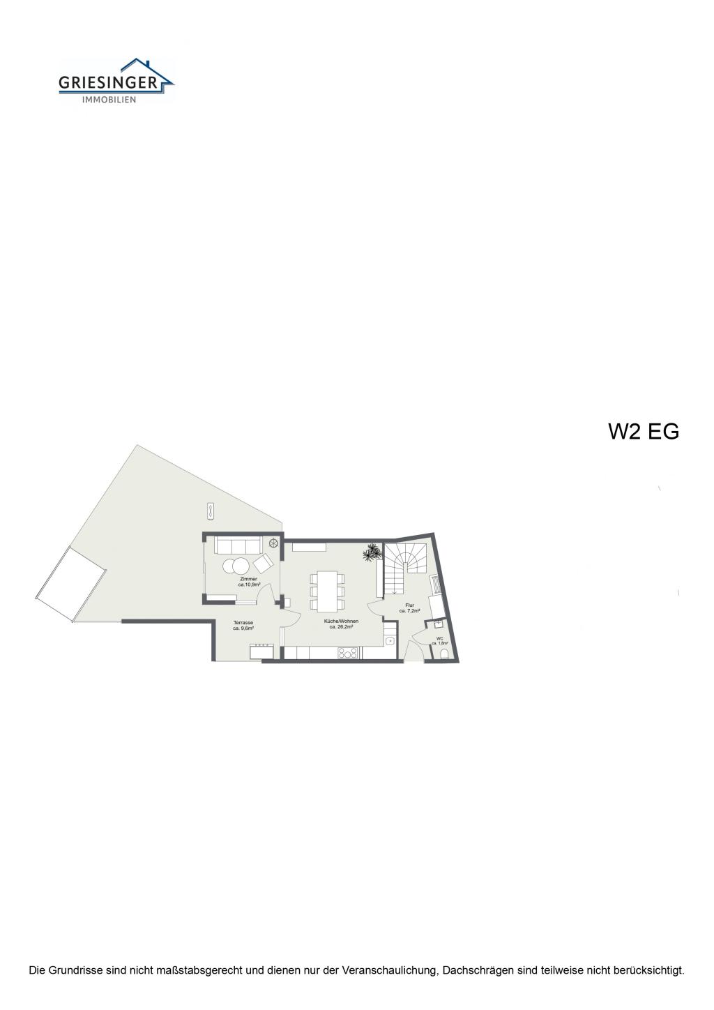 W2 Erdgeschoss - 2D Grundriss