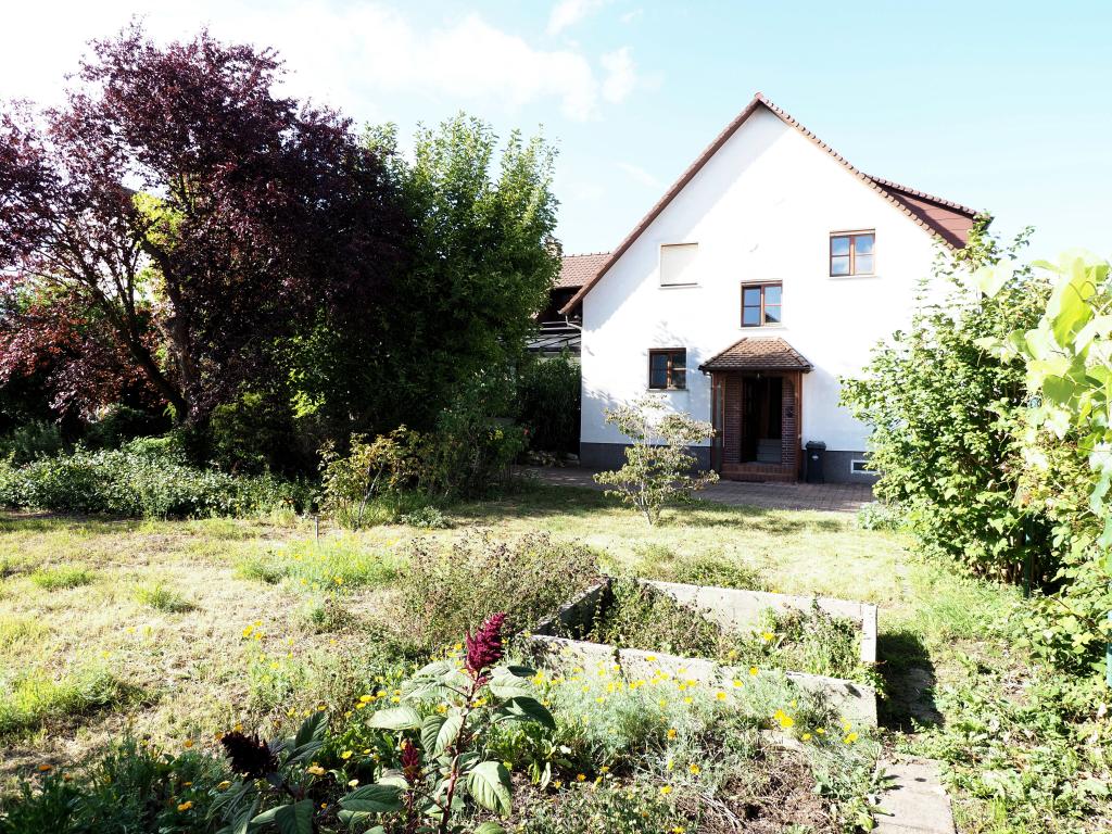 Blick vom Garten zum Haus