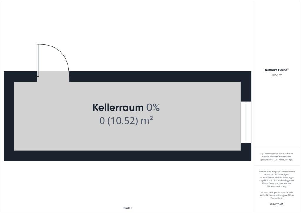 Grundriss Kellerraum