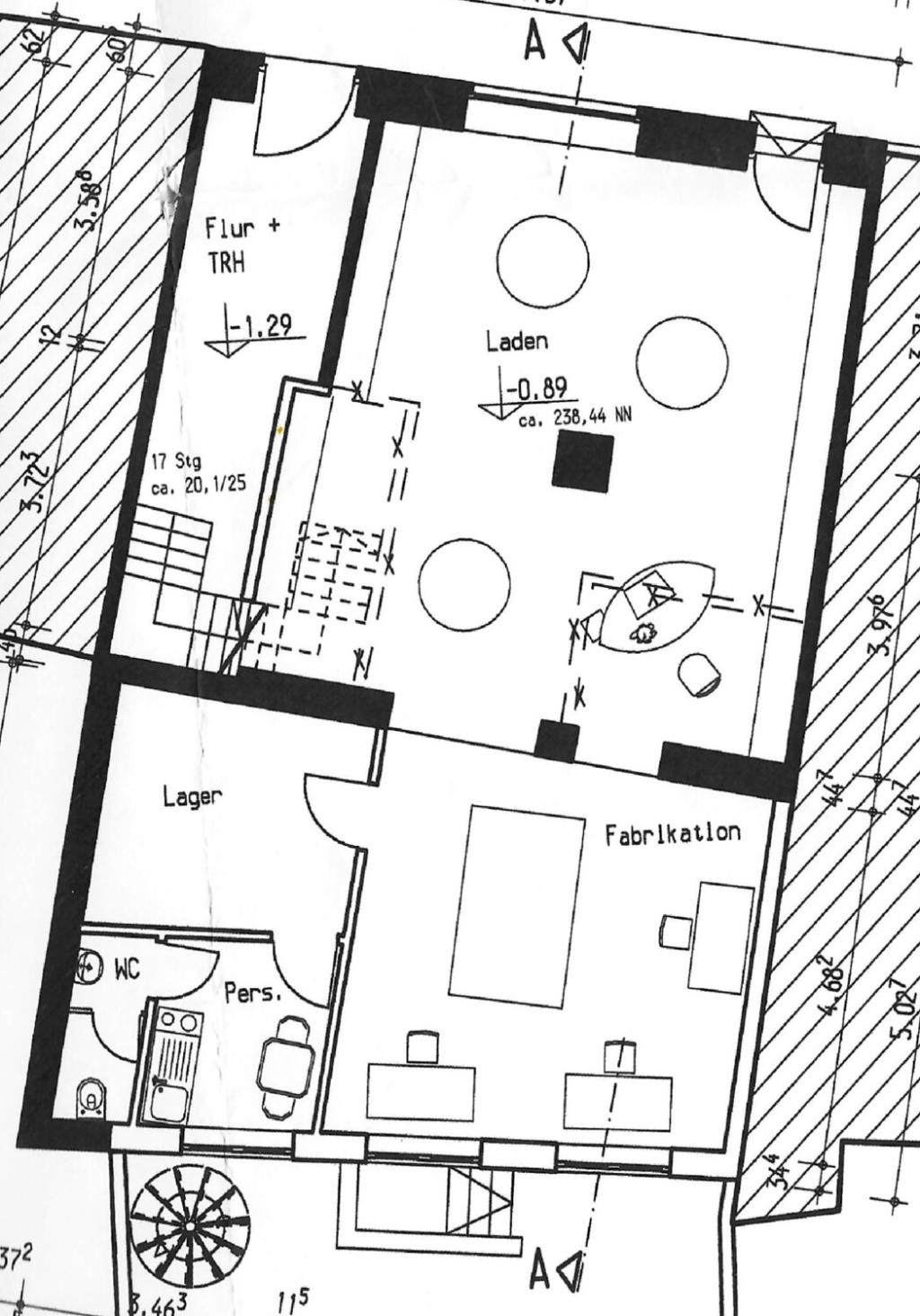 Grundriss Haus 1 EG Gewerbe