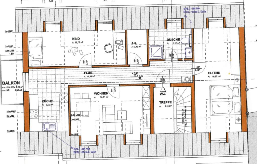 Grundriss Neubau 2.OG