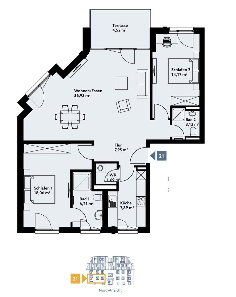 Wohnen an der Kurfürstenallee. Top ausgestattete 3- Zimmerwohnung mit Balkon - Foto 5