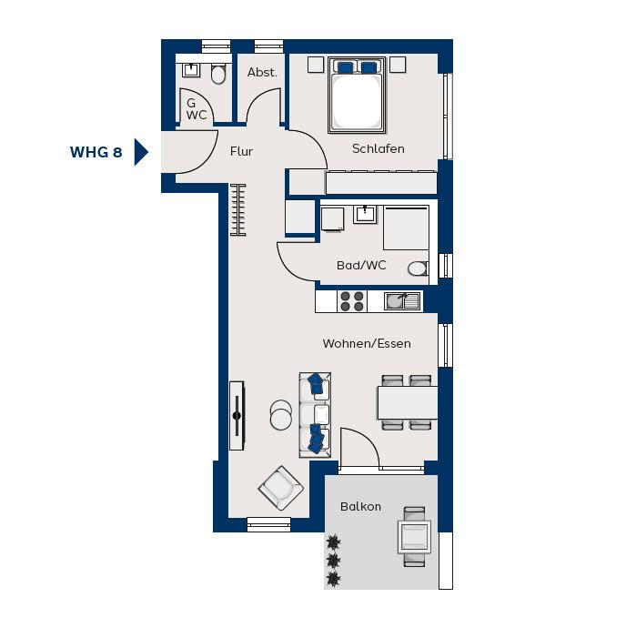 Grundriss Whg. 8 - OG