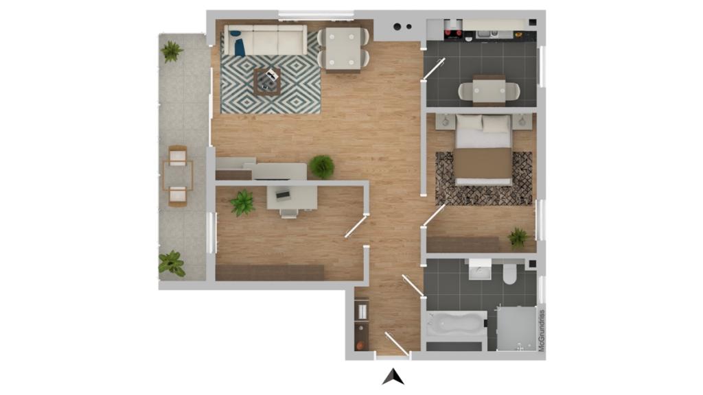 Moderne 3-Zimmer-Neubauwohnung in Schirmitz - Photo 5