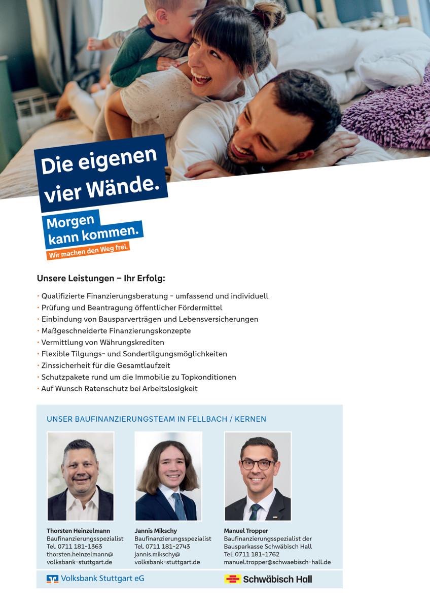 Ihre Baufinanzierungsberater in Fellbach Kernen