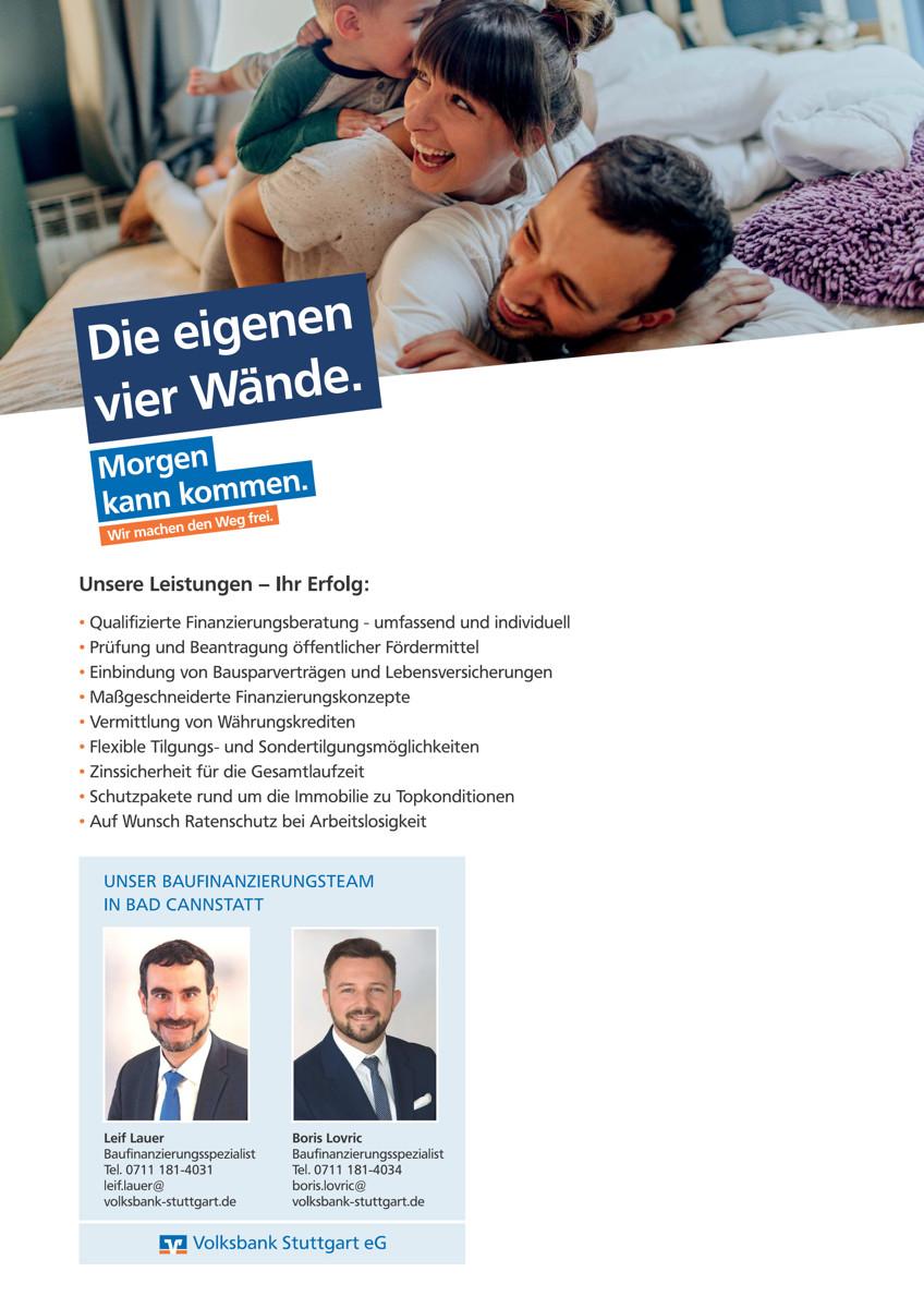 Ihre Baufinanzierungsberater in Bad Cannstatt