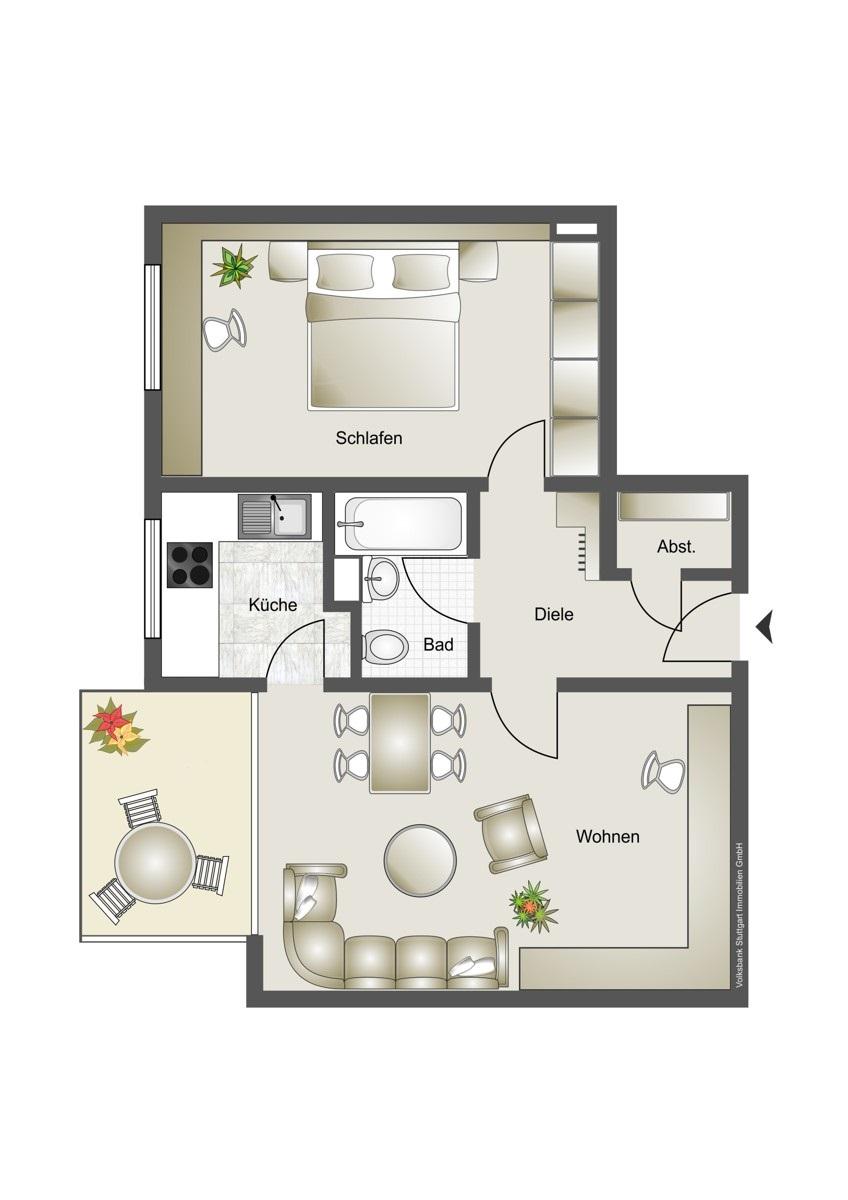 Grundriss Wohnung 