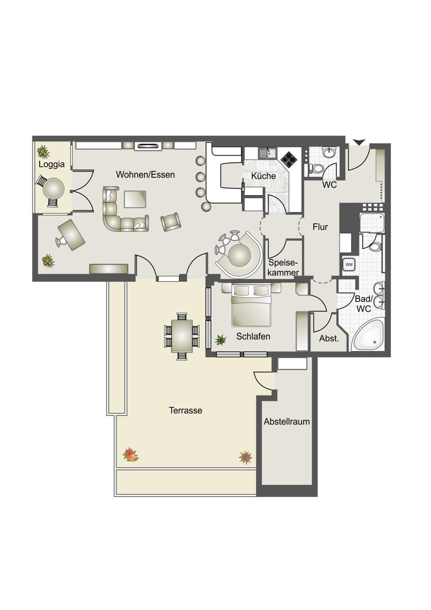 Grundriss Wohnung 