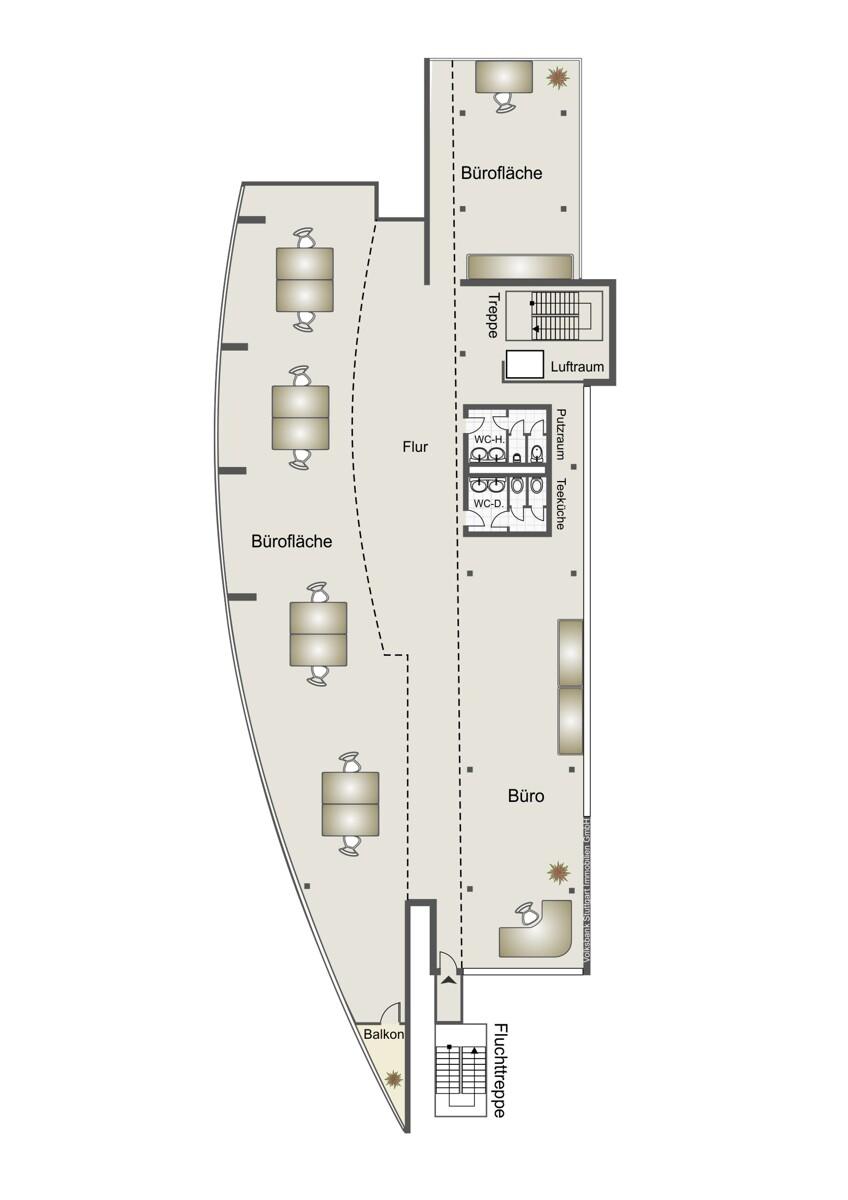 Grundriss für 1-3 Obergeschoss