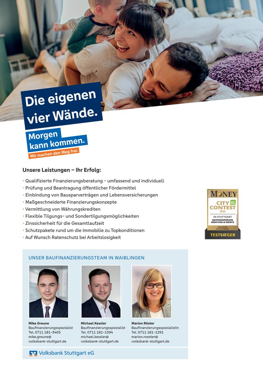 Ihre Baufinanzierungsberater in Waiblingen