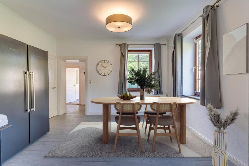 Whg. 1 Esszimmer Ansicht II - Wohnliches Beispiel