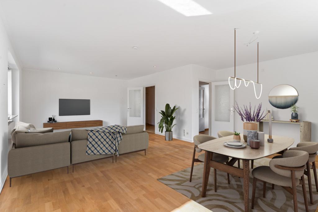 Wohn-/ Esszimmer visualisiert