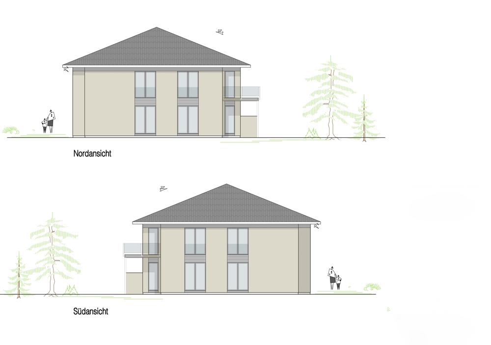 Ansichten Nord und Süd