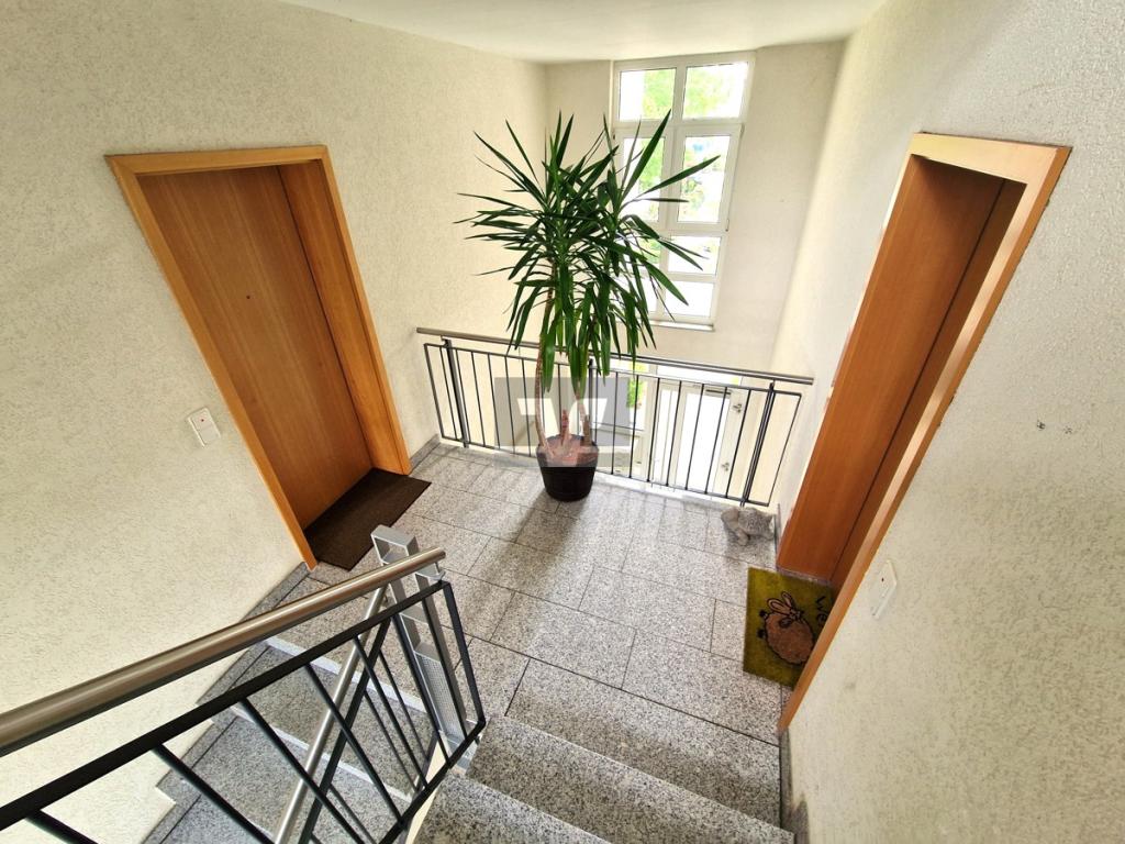 Geschoßtreppenhaus mit Blick zum Hauseingangsbereich