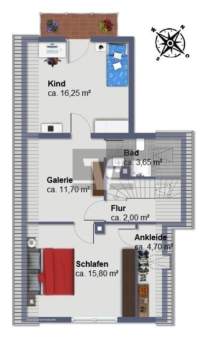 Grundriss Dachgeschoss