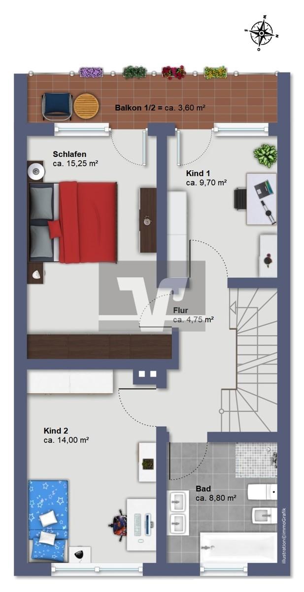 Grundriss Obergeschoss
