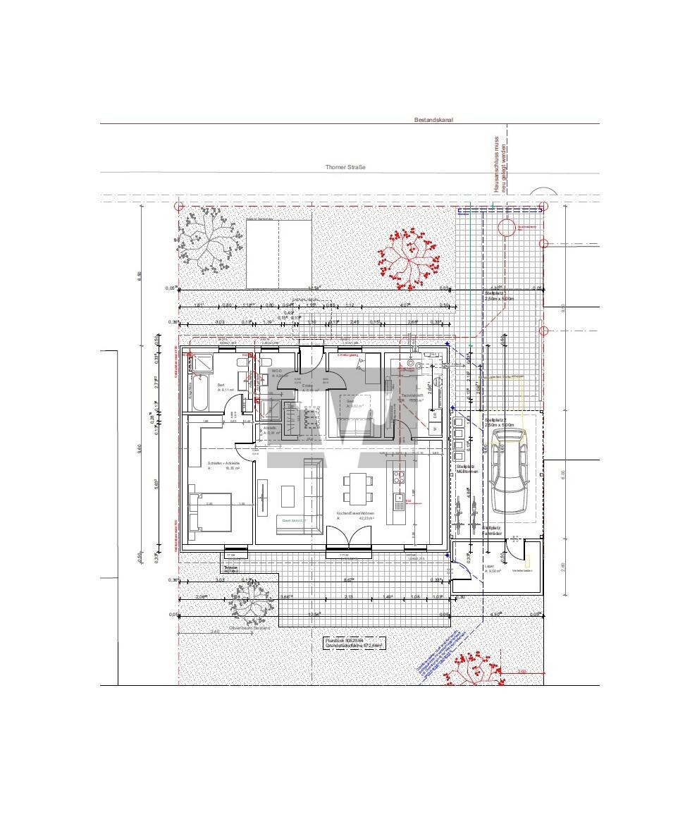 Geschoß- und Außenflächenplan