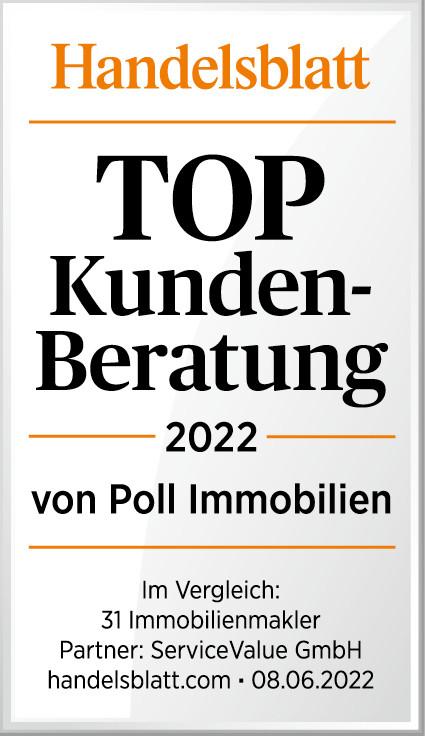 Handelsblatt Siegel TOP Kundenberatung 2022