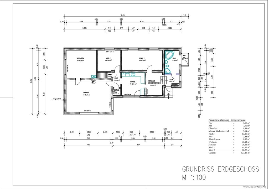 Grundriss Wohnhaus EG