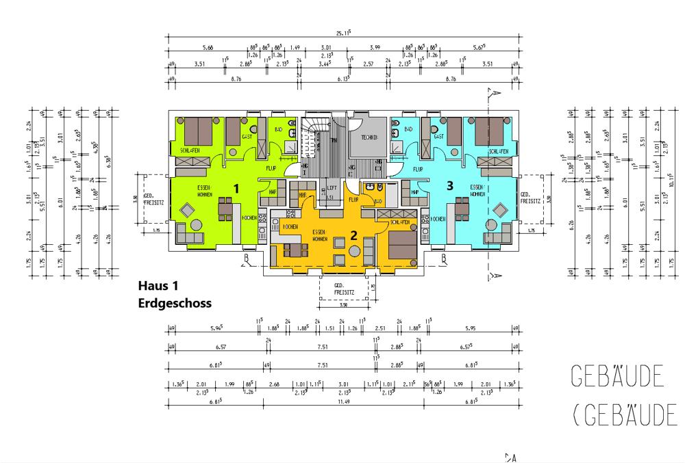 Grundriss EG Haus 1