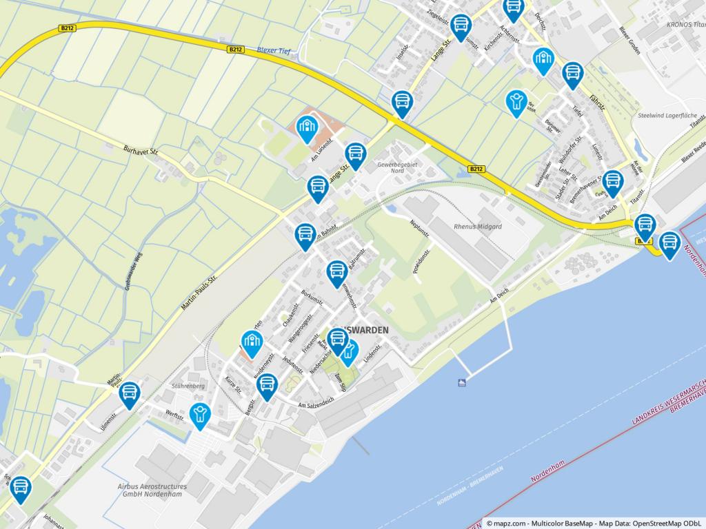 Geolyzer Kartenausschnitt