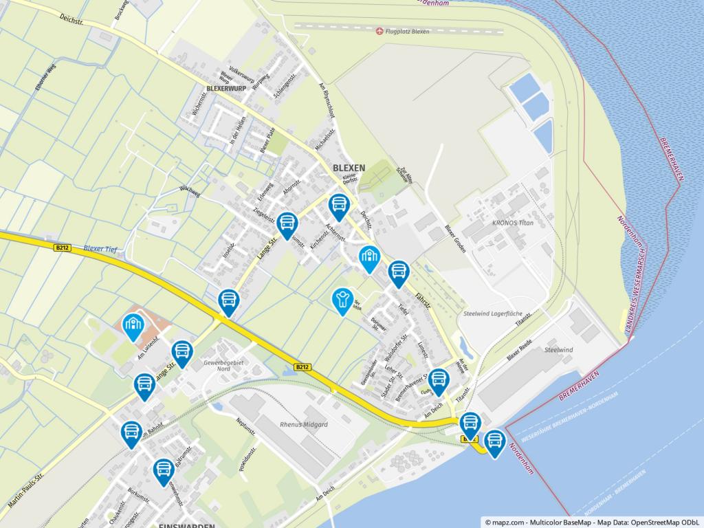 Geolyzer Kartenausschnitt