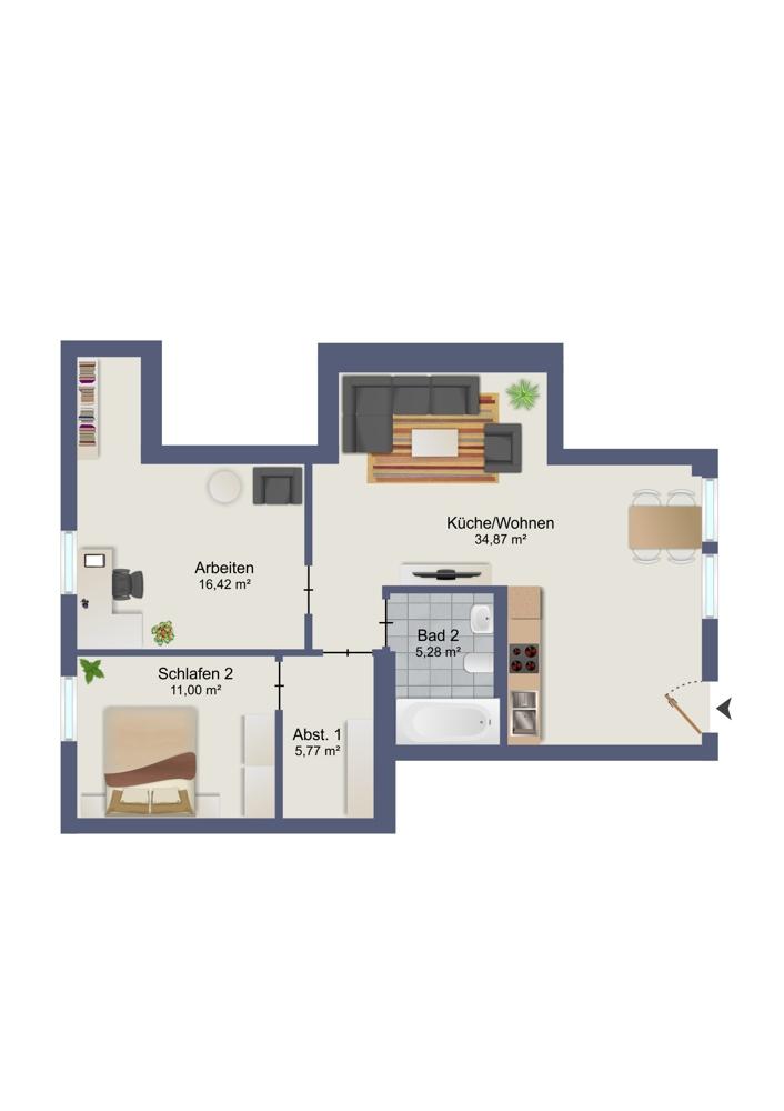 Erdgeschosswohnung / Erstbezug - Foto 3