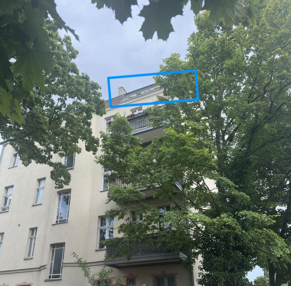 Ansicht hin mit Markierung