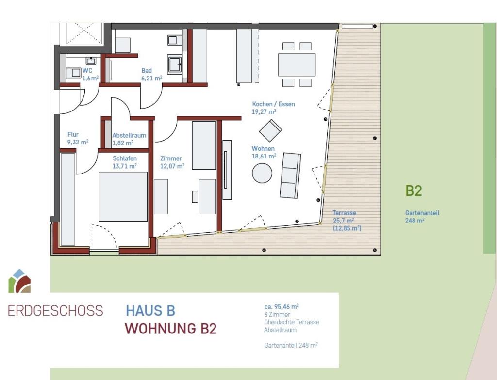 Grundriss Wohnung B2