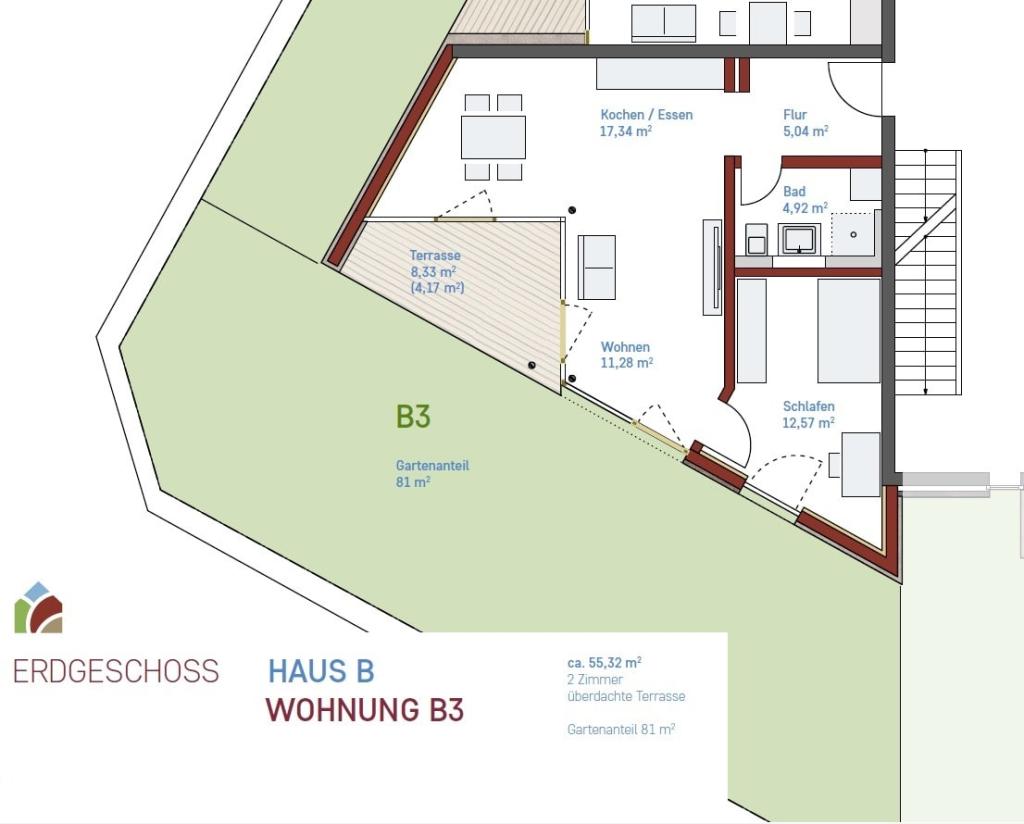 Grundriss Wohnung B3